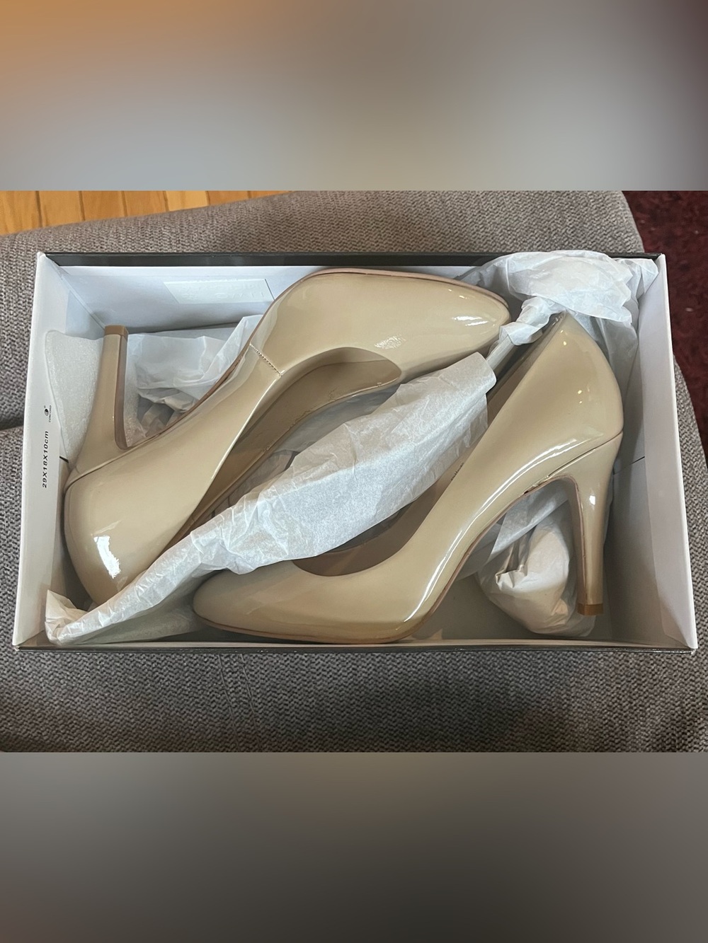 Nine West Nude Patent Pointed Toe Pumps